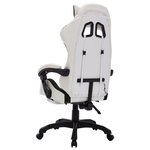 Chaise fauteuil siège pivotante de bureau informatique étude de jeux vidéo avec LED RVB et similicuir noir 02_0024208