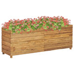 vidaXL Lit surélevé 150x40x55 cm bois de teck recyclé et acier