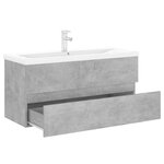 vidaXL Armoire d'évier et lavabo intégré gris béton bois d'ingénierie