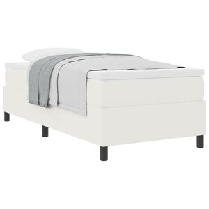 vidaXL Lit Box Spring avec Matelas Crème 100x200 cm Tissu Corduroy