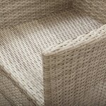 vidaXL Chaises inclinables lot de 2 et coussins Résine tressée Beige