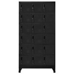 vidaXL Armoire à casiers Noir 90x40x180 cm Acier