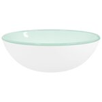 vidaXL Lavabo Verre trempé 35x12 cm Blanc