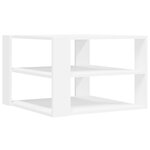 vidaXL Table basse blanc 59 5x59 5x40 cm bois d'ingénierie