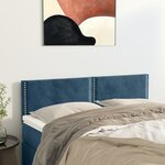 vidaXL Têtes de lit 2 Pièces Bleu foncé 72x5x78/88 cm Velours