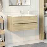vidaXL Armoire d'évier Chêne sonoma 90x38 5x45 cm Aggloméré