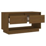 vidaXL Meuble TV Marron miel 74x34x40 cm Bois de pin massif