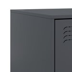 vidaXL Table de chevet anthracite 34 5x39x62 cm acier