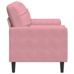 vidaXL Canapé 2 places avec oreillers décoratifs rose 140 cm velours