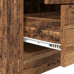 vidaXL Bureau avec rangement Bois vieux Bois d'ingénierie