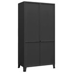 vidaXL Garde-robe industrielle Noir 90x50x180 cm Métal