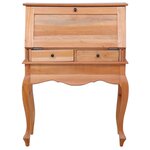 Bureau table poste de travail meuble d'ordinateur informatique étude secrétaire 78 x 42 x 103 cm bois d'acajou massif brun 02_0023934