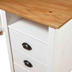 vidaXL Bureau Hill avec 3 tiroirs 120x50x74 cm Pin solide
