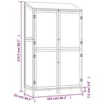 vidaXL Remise de jardin Blanc 102x52x174 5 cm Bois de sapin solide