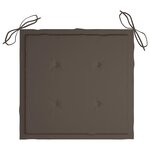 vidaXL Chaises de jardin lot de 8 avec coussins Bois de teck massif