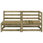 vidaXL Canapé de jardin 2 places bois de pin imprégné
