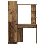 vidaXL Bureau rangement vieux bois reconstitué