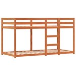 vidaXL Lit superposé avec rideaux rose 80x200 cm bois pin massif