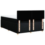 vidaXL Sommier à lattes de lit avec matelas Noir 160x200 cm Tissu