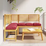 vidaXL Coussins Palette pour Siège 6 Pièces Rouge Vin 40x40x8 cm Tissu Oxford