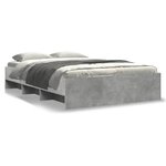 vidaXL Cadre de lit gris béton 120x190 cm bois d'ingénierie