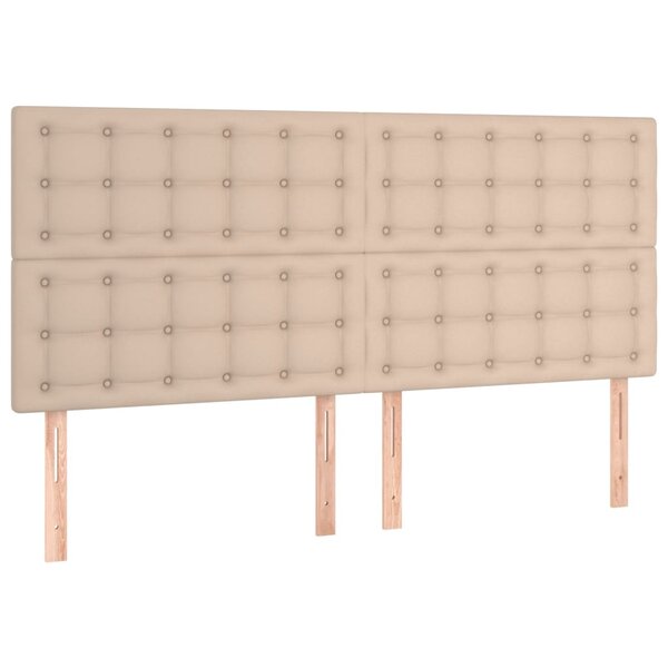 vidaXL Têtes de lit 4 Pièces Cappuccino 80x5x78/88 cm Similicuir
