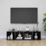 vidaXL Meubles TV 4 Pièces gris 37x35x37 cm bois d’ingénierie