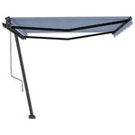 vidaXL Auvent automatique sur pied 450x350 cm Bleu/Blanc