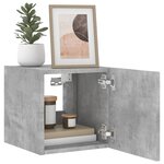 vidaXL Meubles TV muraux et lumières LED 2Pièces gris béton 30 5x35x30 cm
