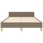 vidaXL Cadre de lit avec tête de lit Taupe 120x200 cm Tissu