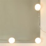 vidaXL Ensemble de coiffeuse avec LED Noir Bois d'ingénierie