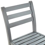 vidaXL Tabourets de bar lot de 4 gris bois d'acacia massif