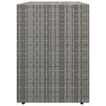 vidaXL Armoire de rangement jardin Gris 100x55 5x80 cm Résine tressée