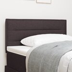 Tête de lit vidaXL Design Lignes Marron Sombre 80 cm Tissu