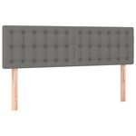 vidaXL Sommier à lattes de lit et matelas et LED Gris foncé 140x190 cm