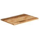 vidaXL Dessus de table bord vivant 80x60x2 5 cm bois de manguier brut