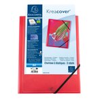 Chemise À Élastiques 3 Rabats Polypropylène Translucide Krea Cover - A4 - Rouge - X 25 - Exacompta