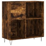 vidaXL Armoire à disques chêne fumé 84 5x38x89 cm bois d'ingénierie