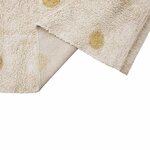 Tapis coton lavable Hippy Dots miel - 120 x 160 cm