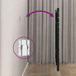 vidaXL Tête de lit murale Noir 146x3x91 5 cm Bois massif de pin