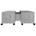 vidaXL Table basse Gris béton 75x75x38 cm Aggloméré