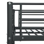 vidaXL Cadre de lit superposé sans matelas noir 140x200 cm/90x200 cm