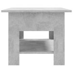 vidaXL Table basse gris béton 102x55x42 cm bois d'ingénierie