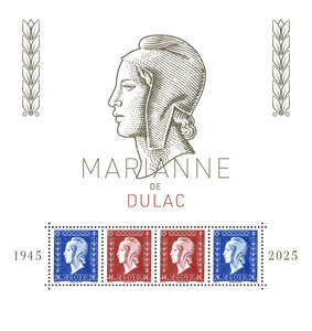 Bloc de 4 timbres - Marianne de Dulac