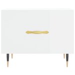 vidaXL Table basse blanc brillant 50x50x40 cm bois d'ingénierie