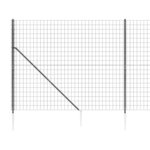 vidaXL Clôture en treillis métallique et ancrage anthracite 2x10 m