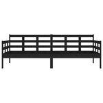vidaXL Lit de jour sans matelas noir bois de pin massif 80x200 cm