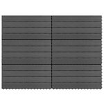 vidaXL Dalles WPC 60x30 cm 6 Pièces 1m² Gris