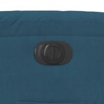 vidaXL Fauteuil inclinable électrique bleu velours