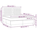 vidaXL Sommier à lattes de lit avec matelas Taupe 180x200 cm Tissu